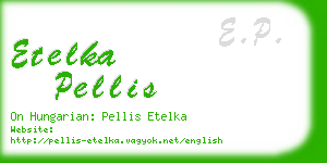 etelka pellis business card